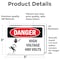 Signmission High Voltage 480 Volts Danger Sign, Vinyl Decal, 5in W x 3.5in L, 2PK OS-2PACK-DS-D-35-L-2200 - alternate 3